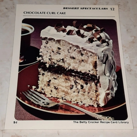The Betty Crocker Recipe Card Library REPLACEMENT CARD DESSERT SPECTACULARS 1971 - Picture 1 of 1